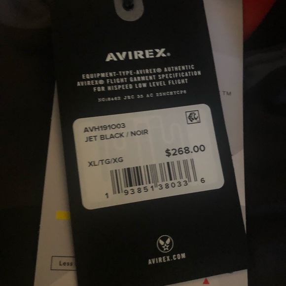 Avirex MA-1 3M Water Resistant 63rd SQRDRN Bomber Jacket Tiger Red Black - Picture 10 of 10